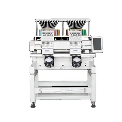 12/15 de máquina principal do bordado de máquina do bordado do fato das cores 2 para a máquina automatizada 2 cabeças de alta qualidade do bordado da venda